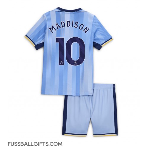 Tottenham Hotspur James Maddison #10 Fußballbekleidung Auswärtstrikot Kinder 2024-25 Kurzarm (+ kurze hosen)